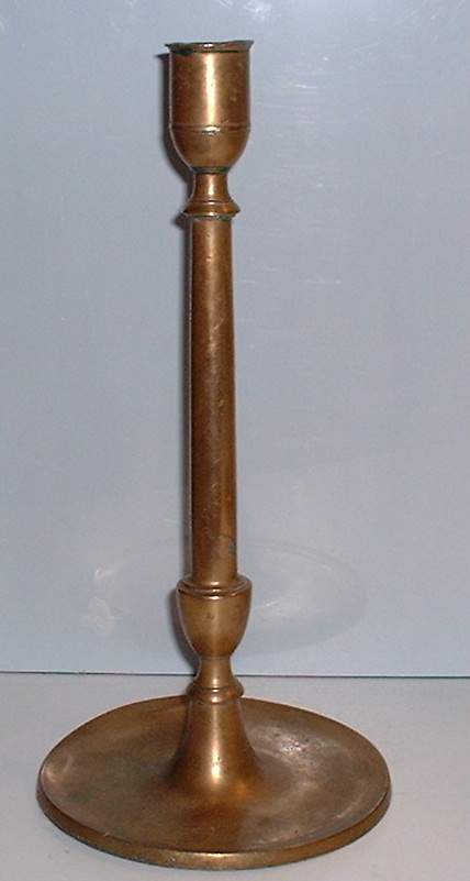 18 th century brass candlestick *
